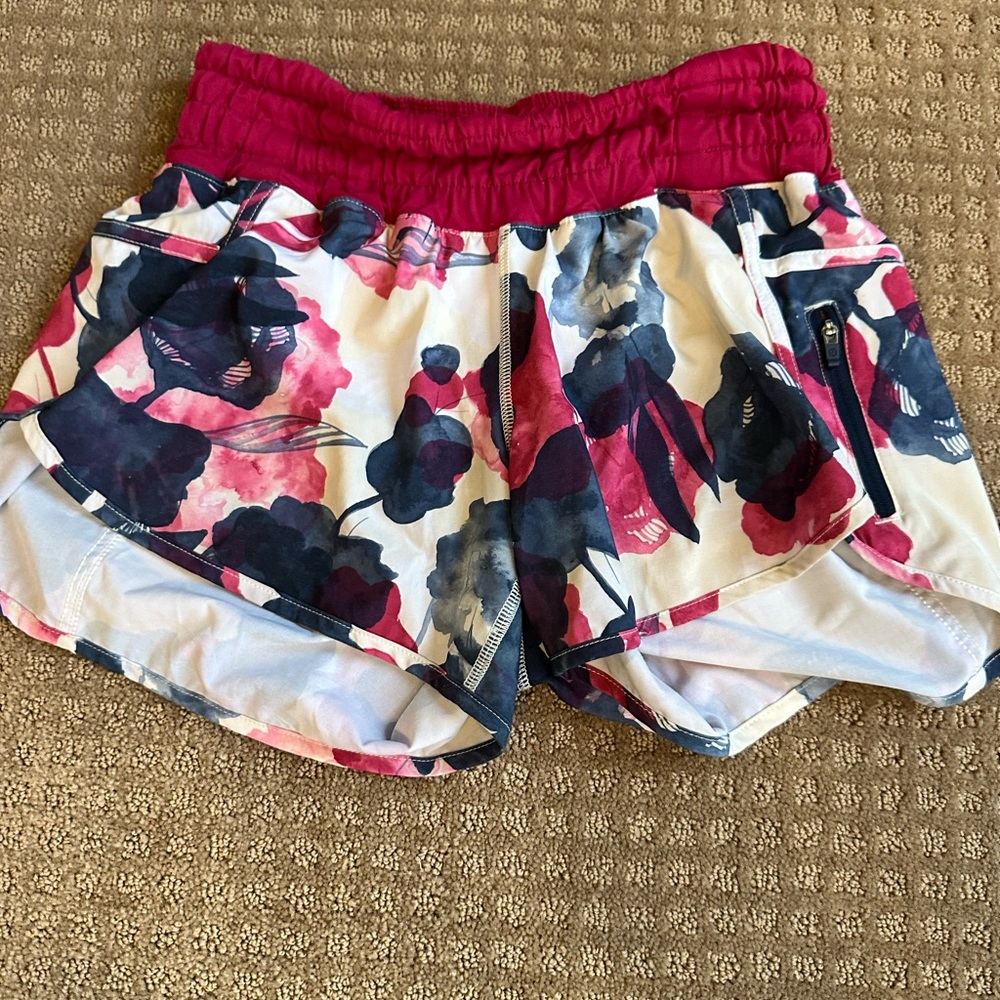 lululemon athletica Floral Athletic Shorts - pink and Blue